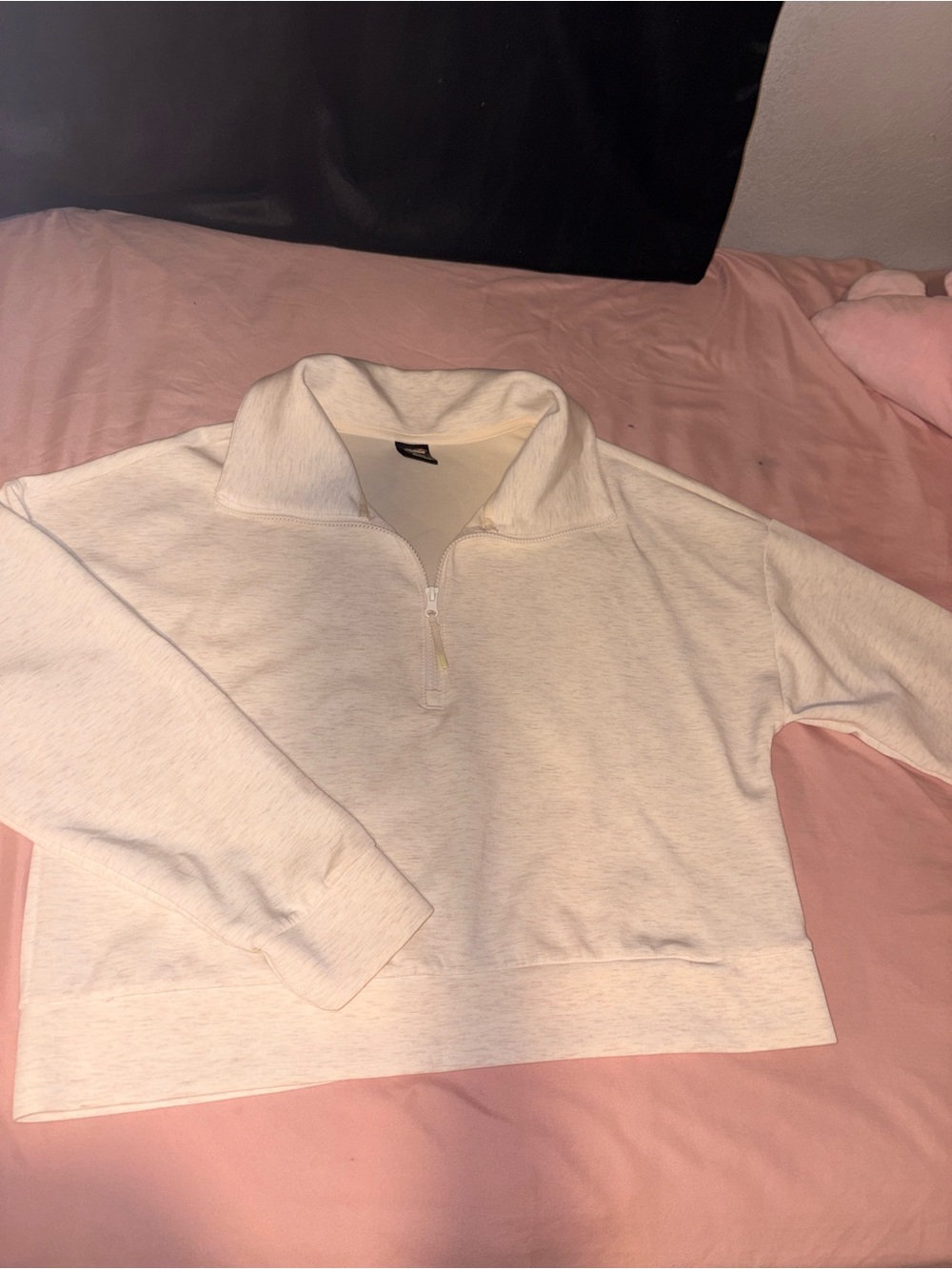Avia Cream Half-Zip Cowl Turtleneck Sweater